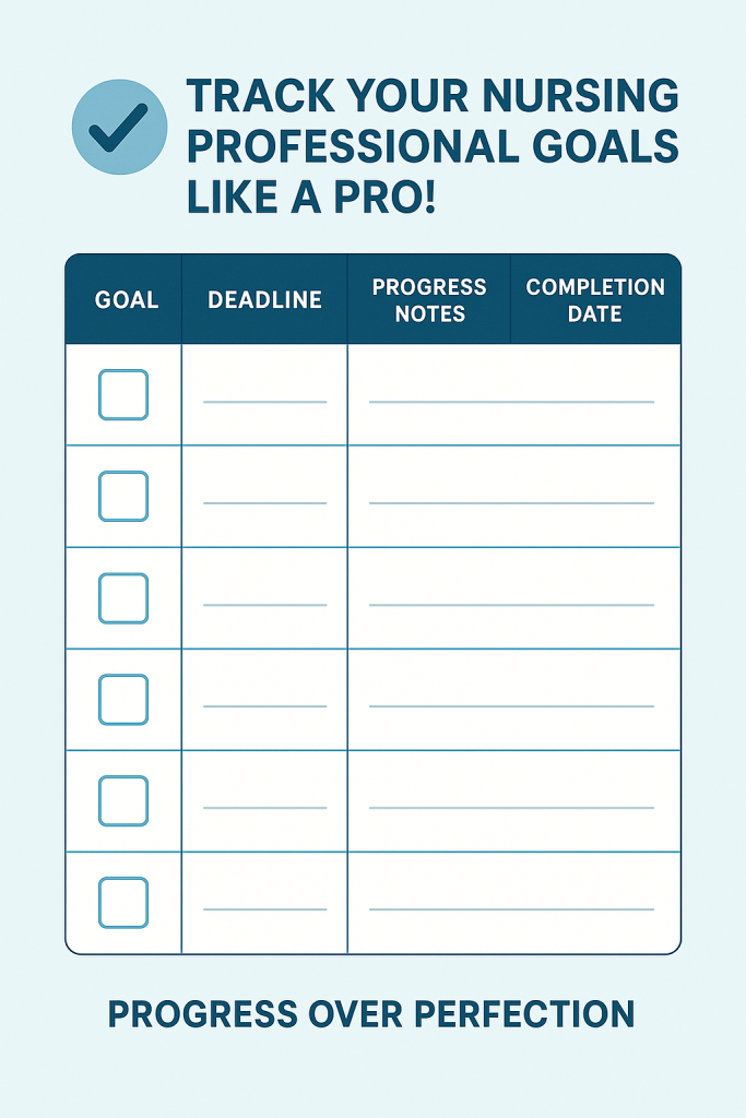 Track and Evaluate Your Professional Nursing Goals