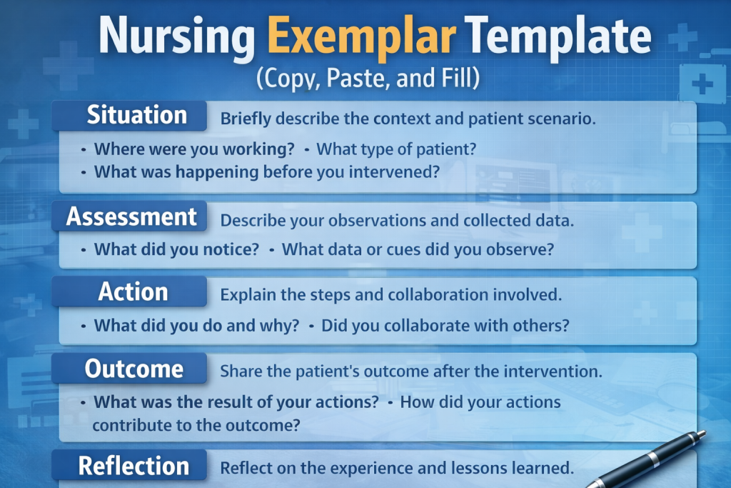 Nursing Exemplar Template
