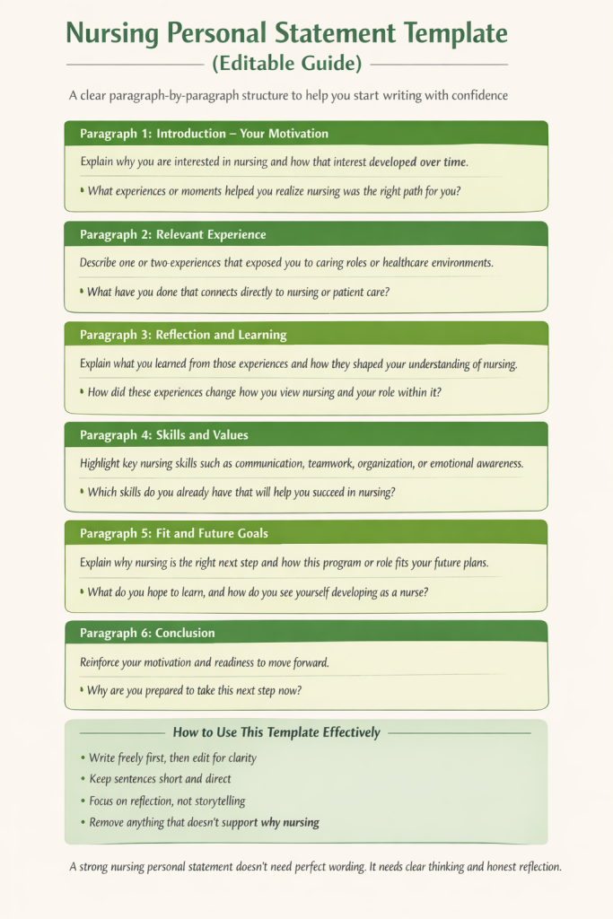 Nursing Personal Statement Template