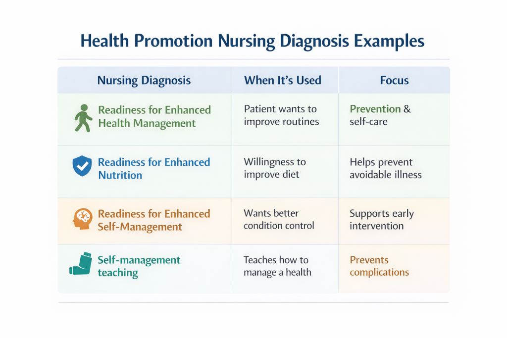 Health Promotion Nursing Diagnosis Examples